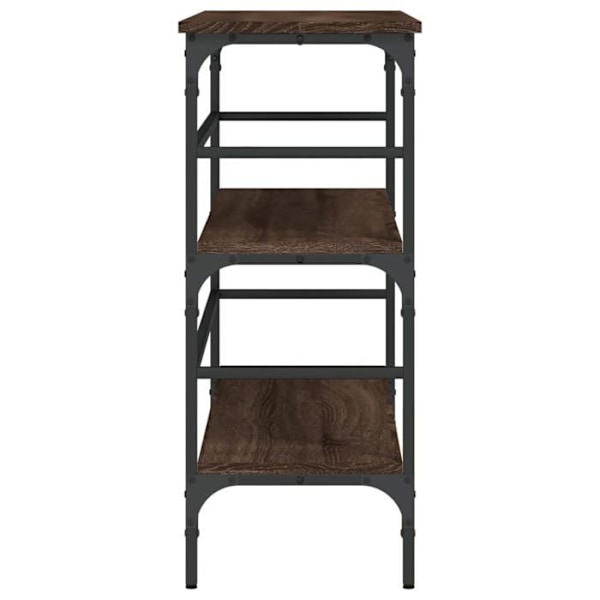 Praktiskt konsolbord med hyllor för en organiserad entré 100 x 32 x 75 cm brun ingenjörsträ DEC031836 kastanj