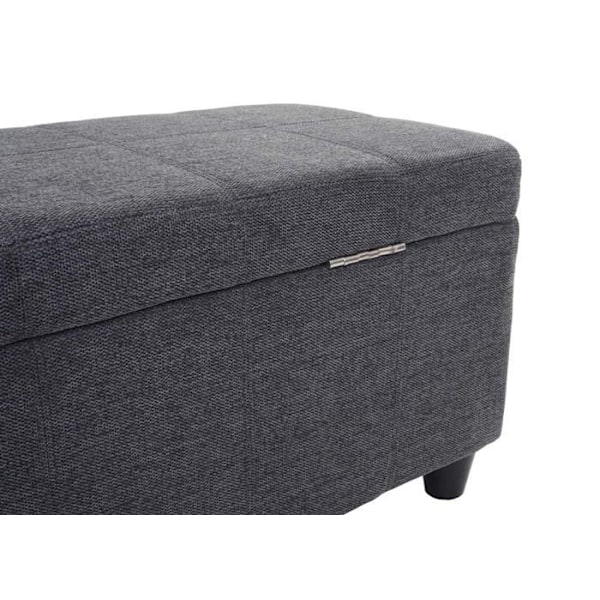Tummanharmaa säilytyspenkki 45x114x45 cm kankaasta 04_0006454 Grå