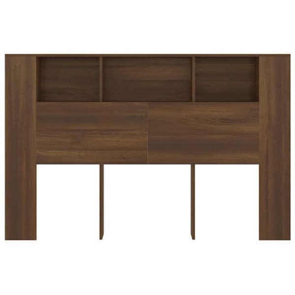 Hovedgærde med opbevaring, tilbehør til seng, natbord, hylde 160 x 18,5 x 104,5 MDF brun kastanj
