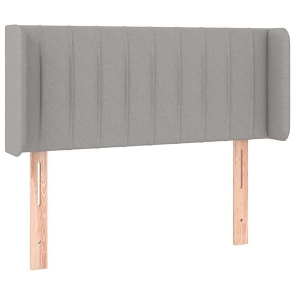 Hovedgærde - Ikke specificeret - 103x16x78/88 cm - Lys grå stof - Farverig LED - Moderne design Ljusgrått