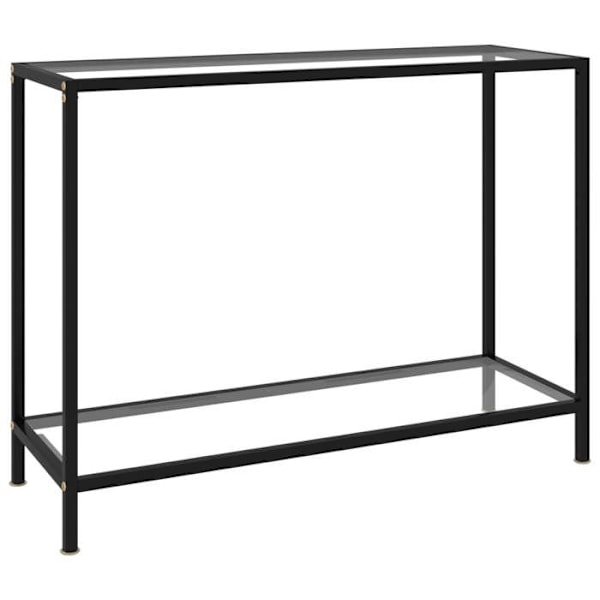 Praktisk konsolbord til en organiseret entré 100 x 35 x 75 cm, klart hærdet glas og stål DEC032261 Guld