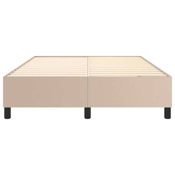 Sängram - Syntetisk - 140x200 cm - Ljusbrun - 2 platser - Modern design Ljusbrun