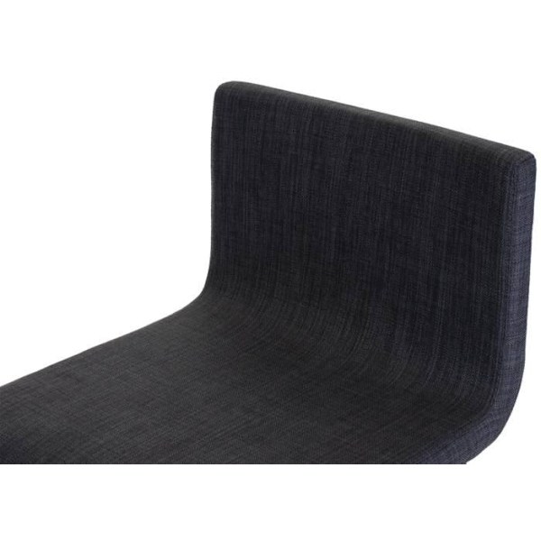 Barstol x1 hög stol snurrande sits i mörkgrått tyg med stöd av rostfritt stål 10_0005162 Grå