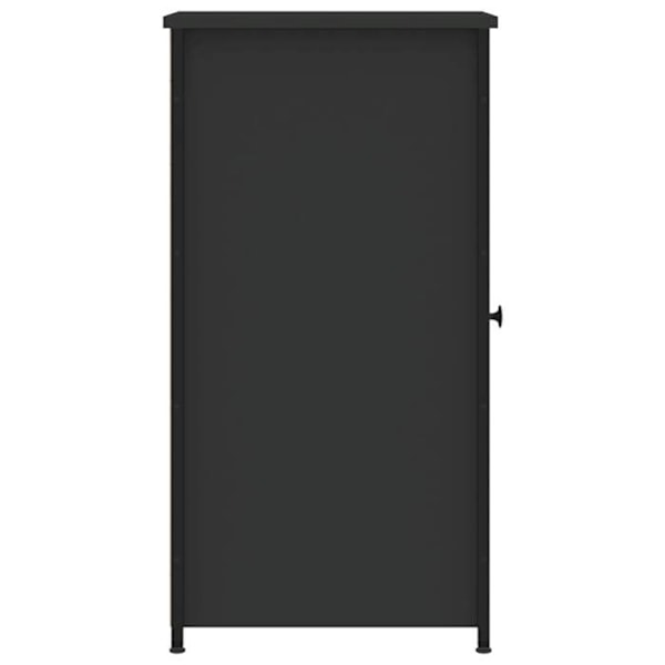 Set om 2 nattduksbord med förvaringsutrymme med dörr 32 x 42 x 80 cm svart ingenjörsträ DEC035460 kastanj