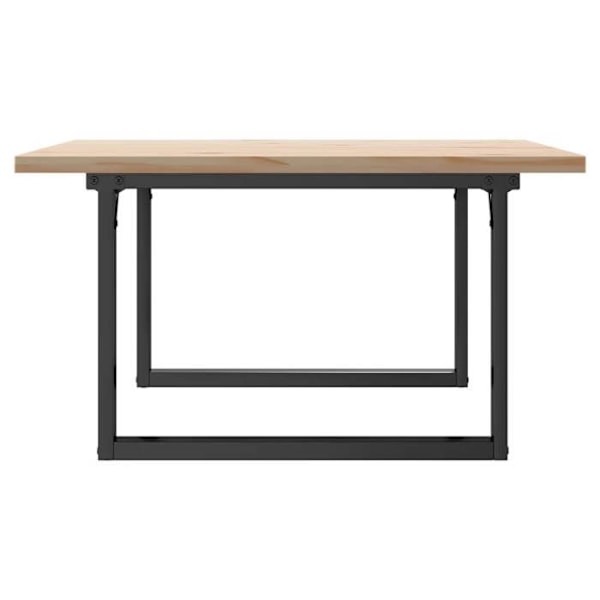 Rektangulær industristil kaffebord 80 x 80 x 45,5 cm fyrretræ og stål DEC036250 kastanj
