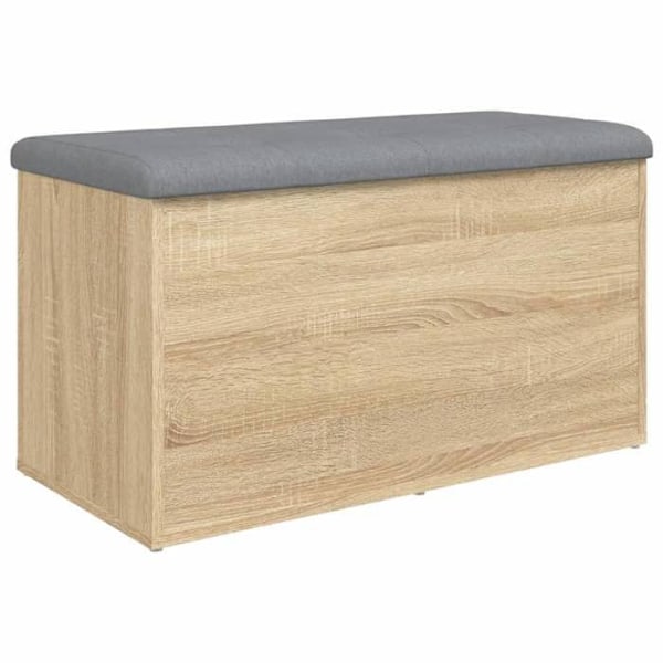 Bænk med opbevaringsplads i sonoma eg farve 82 x 42 x 45 cm brunt ingeniørtræ DEC024757 kastanj