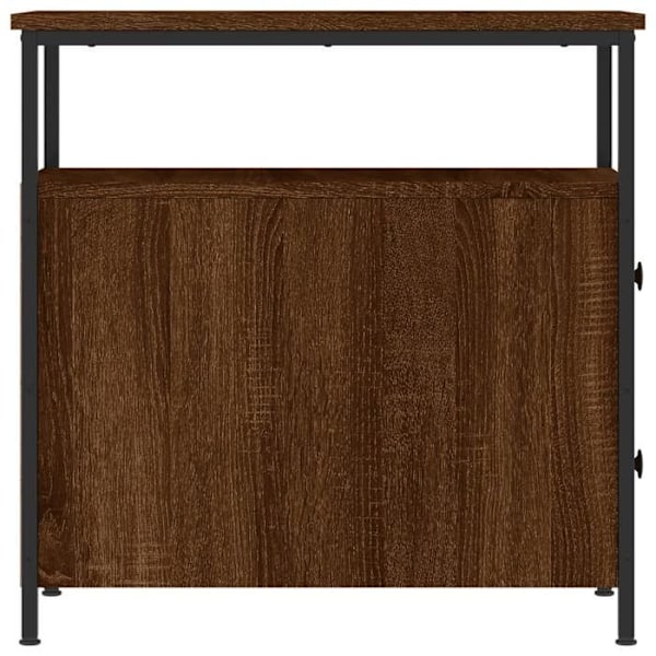 2 kpl yöpöytiä laatikoilla ja hyllyllä 30 x 60 x 60cm ruskea ingenieeripuuta ja rautaa DEC035822 kastanj