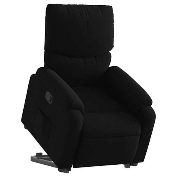 Fauteuil relax TV med komfortabel polstring og elektrisk løftefunktion i sort stof DEC028103 Svart