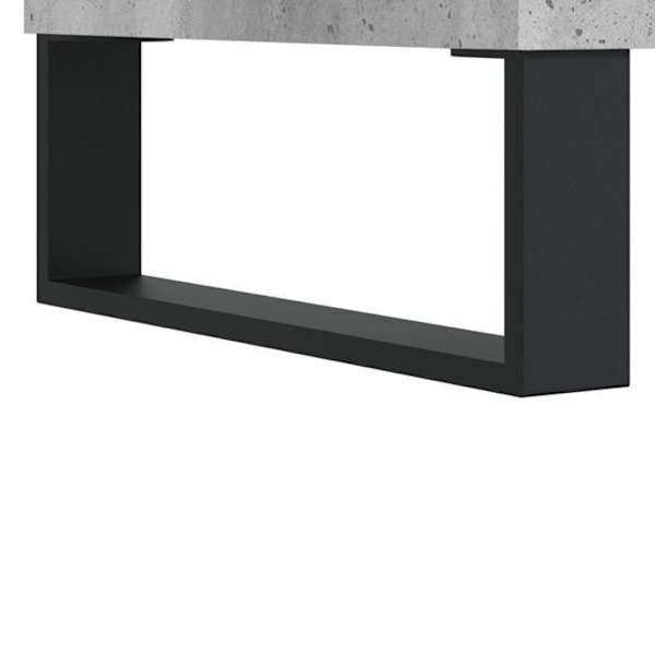Sæt med 2 natborde med åbne rum 40 x 30 x 50 cm ingeniørtræ grå og jern DEC035355 kastanj