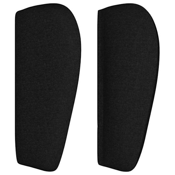 Hovedgærde til sengeaccessory soveværelse møbel med sidekant 103 x 23 x 78/88 sort stof Svart