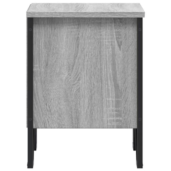 Nattbord med hylder 40 x 30 x 40 cm grå ingeniørtræ DEC034600 kastanj