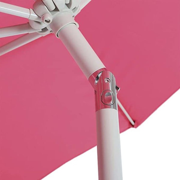 Trädgårdsparasol - Ej specificerad - Ø 2,7m - Lutande - Polyester/Aluminium - 5kg - Rosa Rosa