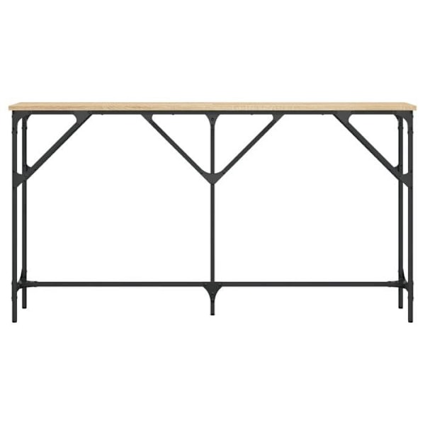 Sisäänkäynnin kaluste, elegantti konsolipöytä 140 x 23 x 75 cm, ruskea suunnittelupuu ja metalli DEC031929 kastanj