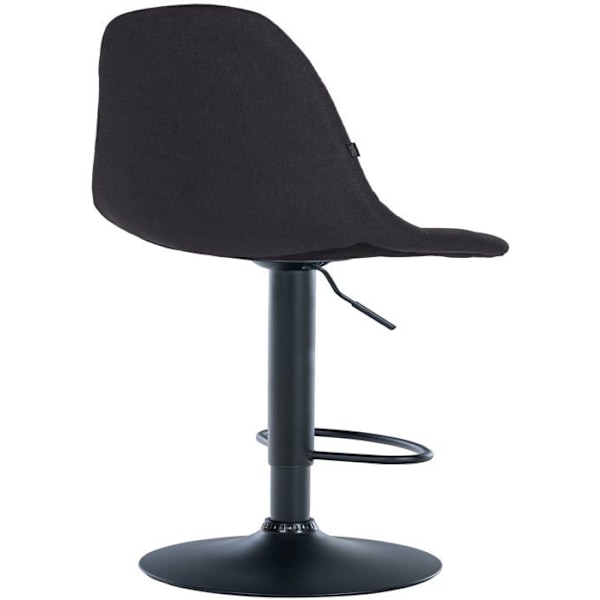 Baari stool x1, säädettävällä jalustalla, kääntyvä, mustasta kankaasta valmistettu istuin, musta metallirunko 10_0004841 Metall