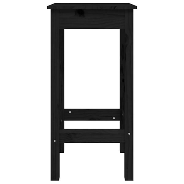 Sæt af 2 barstole med fodstøtte, enkelt design, 40 x 40 x 78 cm i sort fyrretræ DEC025187 kastanj