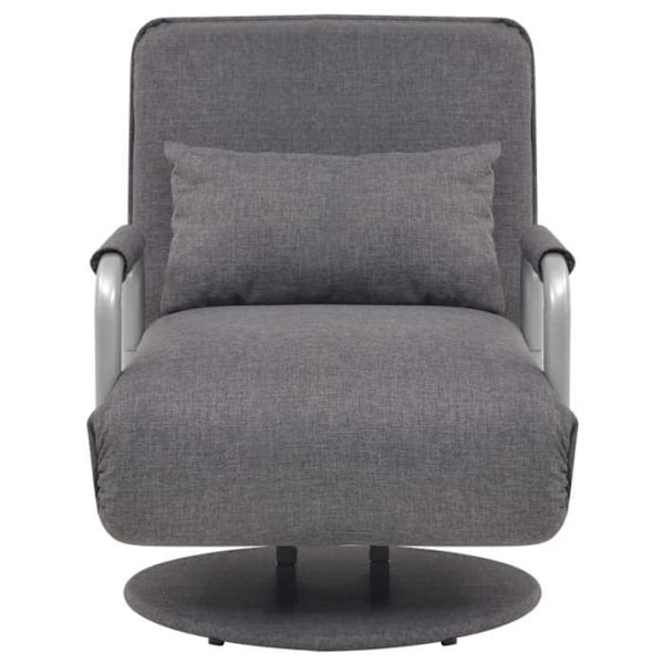 Design og moderne drejelig lounge sæde, sovesofa i mørkegrå stof DEC028662 Grå