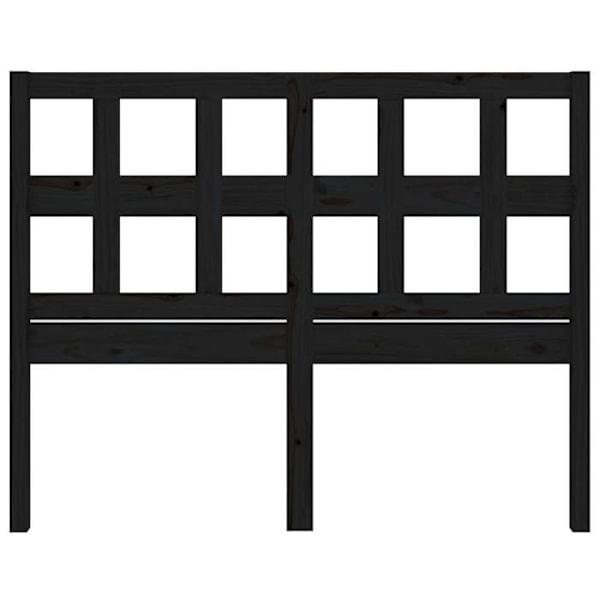 Hovedgærde - Fyrretræ - Sort - 145,5x100 cm - Moderne design - Rustik charme Svart