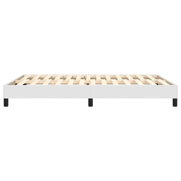 Sängram - TDL - 140x200 cm - Syntetläder vit - 2 platser - Lätt att montera Vit