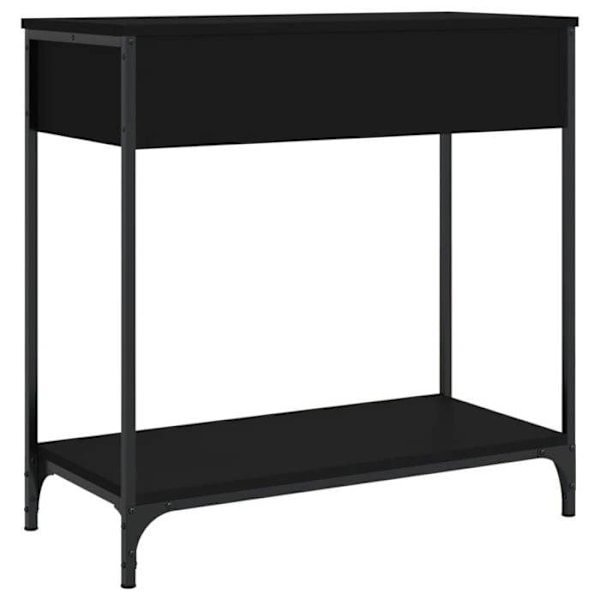 Elegant design konsolbord för entré med lådor 75 x 34,5 x 75 cm ingenjörsträ och svart metall DEC032155 kastanj