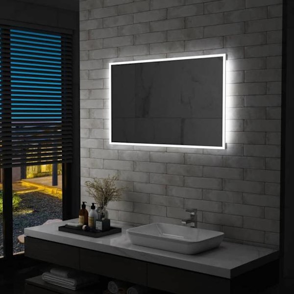 LED-väggspegel för badrum 100 x 60 cm DEC022609