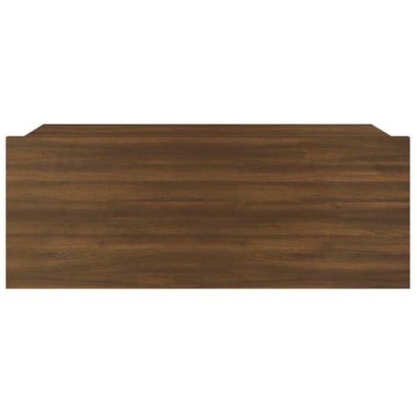Væghængt natbord med skuffe 40 x 30 x 15 cm brunt ingeniørs træ DEC033922 kastanj