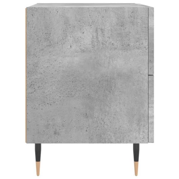 Sæt med 2 sengeborde med to skuffer 40 x 35 x 47,5 cm grå ingeniørtræ og jern DEC035910 kastanj