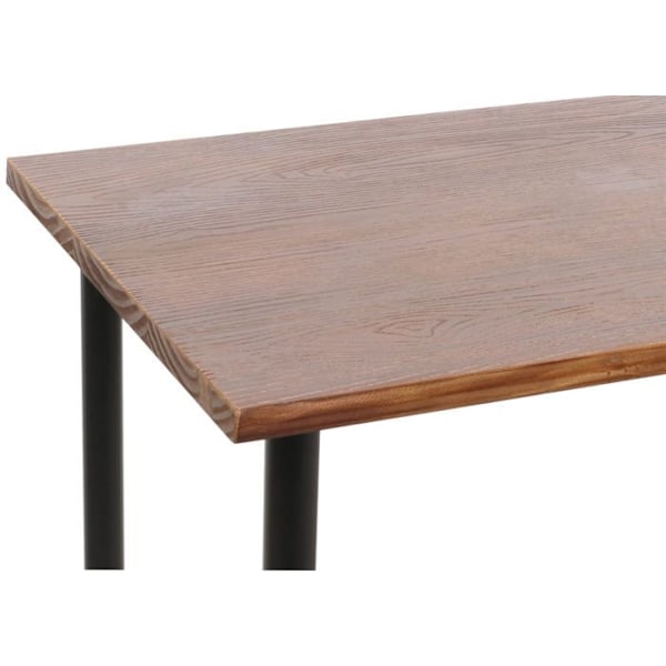 Teollinen suunnittelupuu baaritiski bistropöytä metallijalkaisella jalustalla, 108x120x61 cm 04_0008519 kastanj