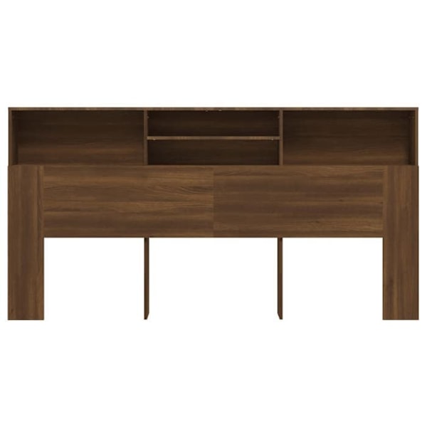 Hovedgærde med opbevaring, sengetilbehør, natbord, reol 200 x 19 x 103,5 MDF brun kastanj