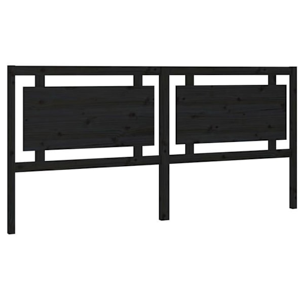 Sängynpääty lisävaruste makuuhuoneen huonekalu 205,5 x 4 x 100 cm musta mänty TDL0202154 Svart