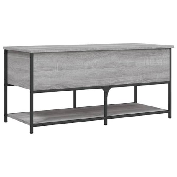 Penkki, jossa on säilytyskomero ja hylly 100 x 42,5 x 47 cm, engineering-puurakenteesta, Sonoma-harmaa väri DEC024794 kastanj