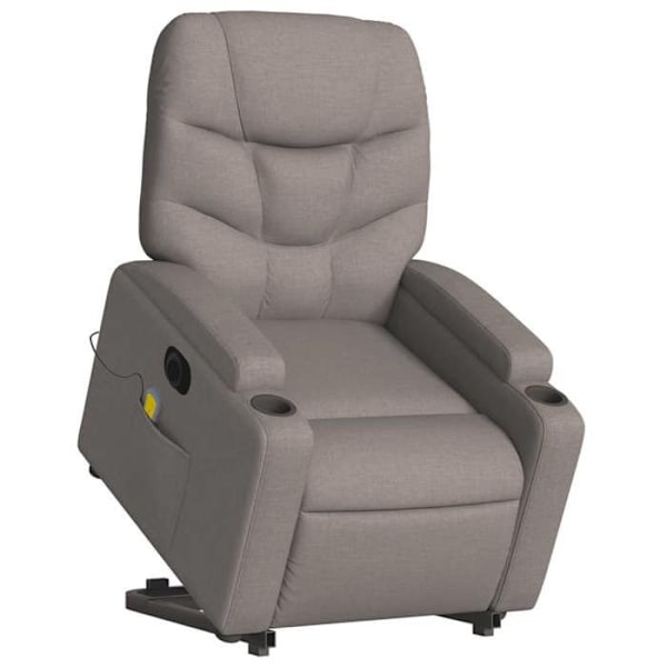 Massage- og vippestol i taupe stof DEC027869 Mol