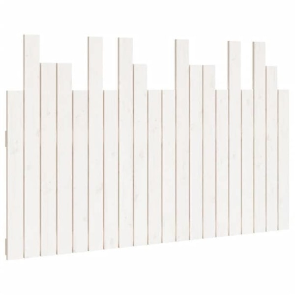 Huvudgavel sängtillbehör sovrum väggmöbel i palettstil 127,5 x 3 x 80 massivt trä vit