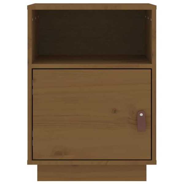 Sæt af 2 natborde med opbevaringsrum 40 x 34 x 55cm fyrretræ i honningbrun DEC035922 kastanj