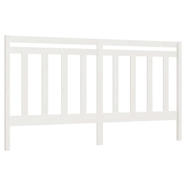 Sengegavl - Ikke specificeret - 206 cm - Massivt fyrretræ - Nutidig - Hvid Vit