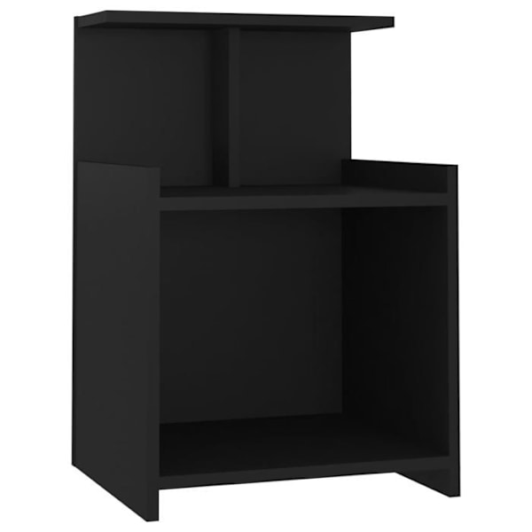 2 kpl yöpöytiä hyllyllä 40 x 35 x 60 cm musta lastulevy DEC035557 Svart