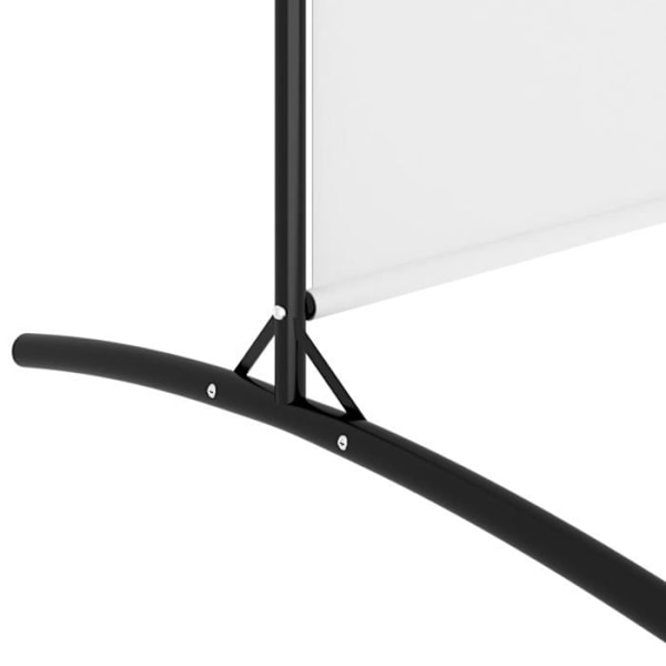 Paravent skillevæg 3 paneler 525 x 180 cm hvidt stof og jern DEC030745 Vit