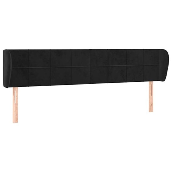 Hovedgærde - Ikke specificeret - 163x23x78/88 cm - Sort fløjl - Klassisk stil - ører Svart