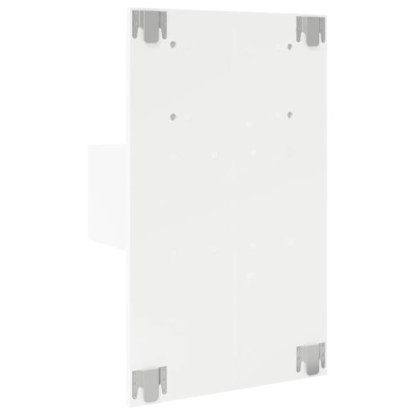 Seinäliitintaso LED-valoilla ja laatikolla 48,5 x 32,5 x 80 cm valkoista taihinta DEC034162 Vit