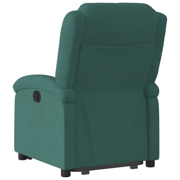 Fauteuil relax TV med elektrisk løftefunktion, meget komfortabel i mørkegrønt velour DEC028612 Guld