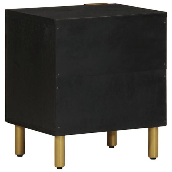Nattarn med skab med dør 40 x 33 x 46 cm sorte mangotræ DEC034413 kastanj