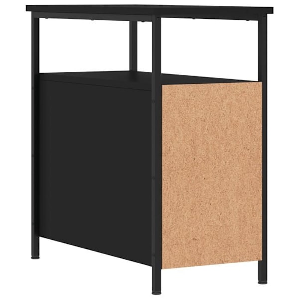 Sæt med 2 natborde med to skuffer og hylde 30 x 60 x 60 cm sort ingeniørtræ DEC035458 kastanj