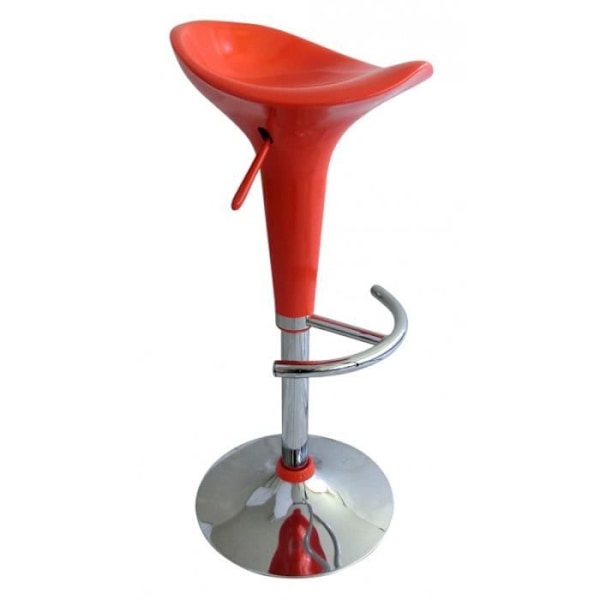 Barstol - Décoshop - TDB10032 - Orange - Højdejusterbar - Sæt af 2 Orange