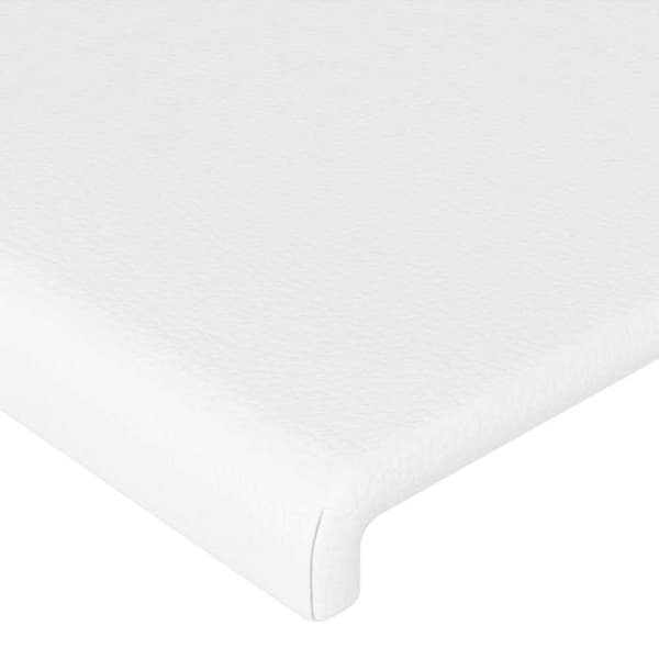 Sänggavel tillbehör sovrum möbel med sidokant 93 x 16 x 118/128 syntetisk vit