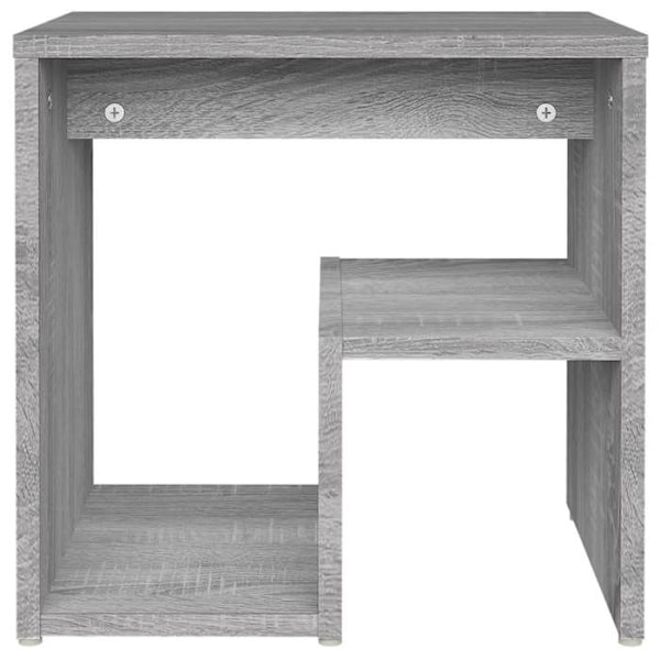 Sæt med 2 natborde med hylde 40 x 30 x 40 cm ingenieretræ grå DEC035663 kastanj
