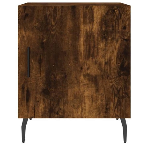 Sæt af 2 natborde med skab med dør 40 x 40 x 50 cm ingeniørtræ brun og jern DEC035119 kastanj