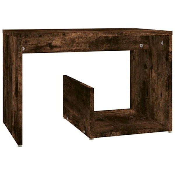 Konsolbord til entre, stue møbel, røgfarvet eg 59 x 36 x 38 cm, brun ingeniørtræ DEC032394 kastanj