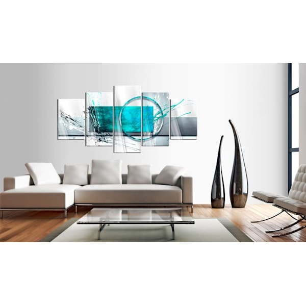 Akrilyyliäytteinen taulu - E paine turquoise [Lasi] 100 x 50