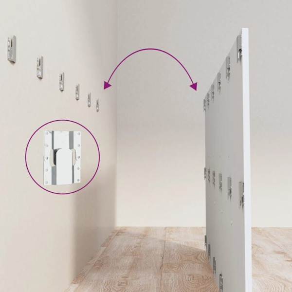 Hovedgærde til seng til soveværelse møbel 200 x 1,5 x 80 cm MDF hvid TDL0203747