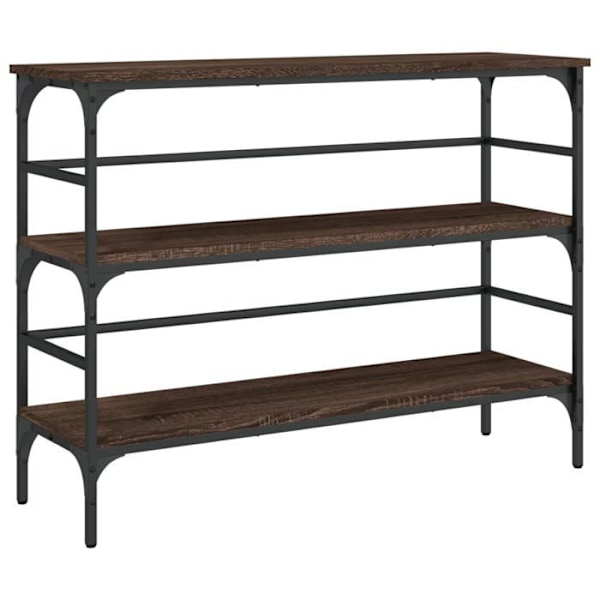 Praktiskt konsolbord med hyllor för en organiserad entré 100 x 32 x 75 cm brun ingenjörsträ DEC031836 kastanj