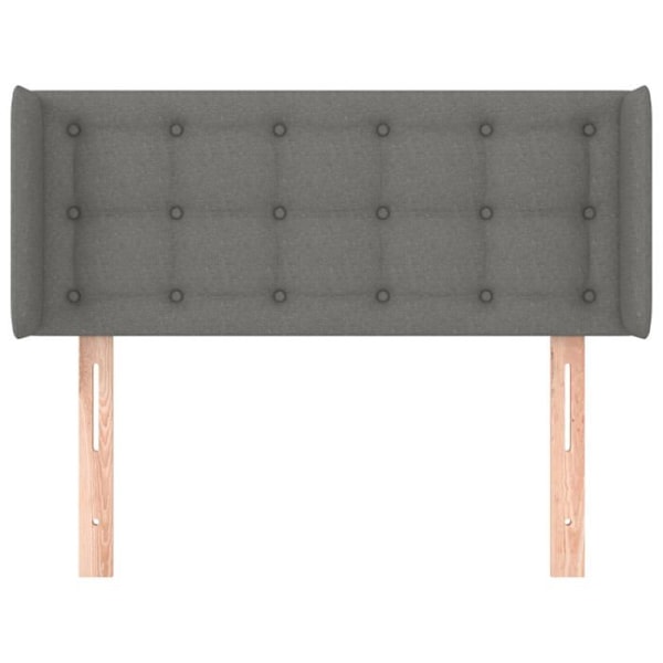 Tillbehör till sänggavel sovrum möbel med sidoflik 103 x 16 x 78/88 cm mörkgrå tyg TDL0205060 Grå